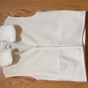Lisa international boiled wool vest